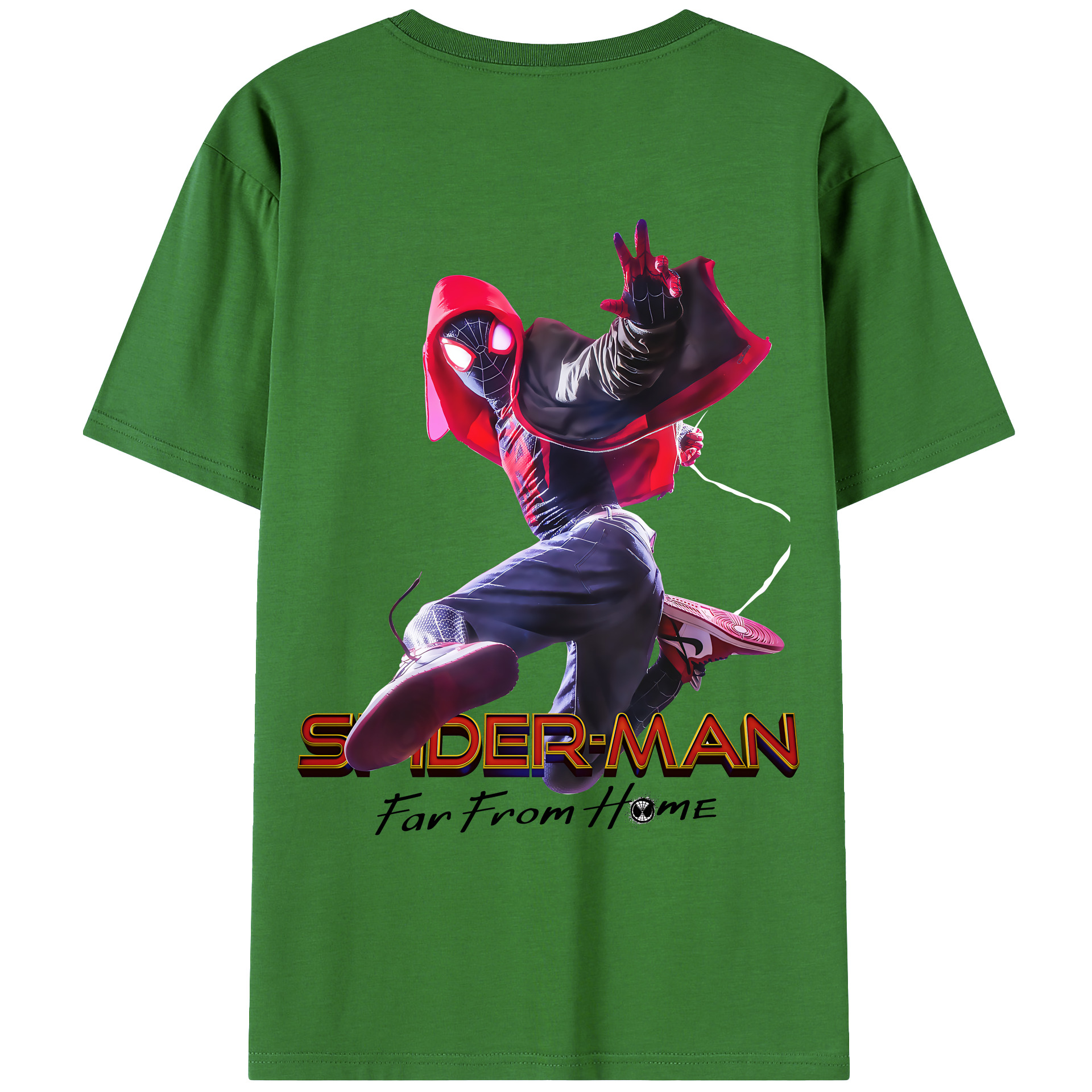 （画像用） Spider Man スパイダーマン レディース半袖Tシャツ(バックプリント)